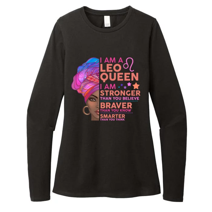 I Am A Leo Queen I Am Stronger Than You Believe Zodiac Womens CVC Long Sleeve Shirt