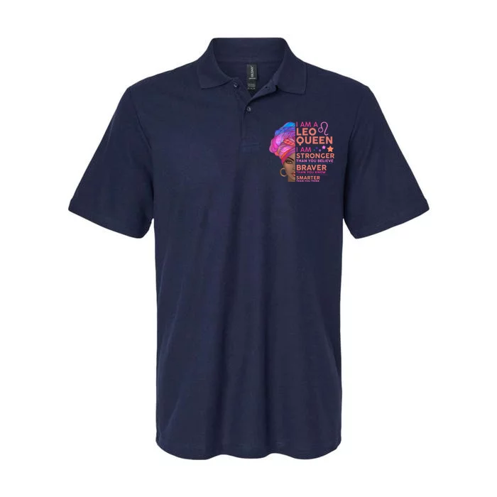 I Am A Leo Queen I Am Stronger Than You Believe Zodiac Softstyle Adult Sport Polo