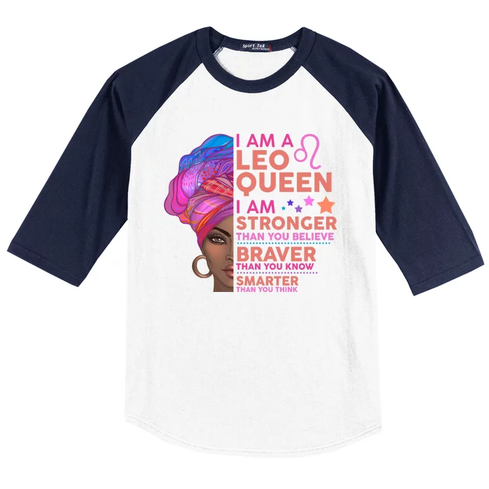 I Am A Leo Queen I Am Stronger Than You Believe Zodiac Baseball Sleeve Shirt