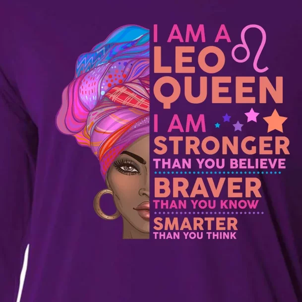 I Am A Leo Queen I Am Stronger Than You Believe Zodiac Cooling Performance Long Sleeve Crew