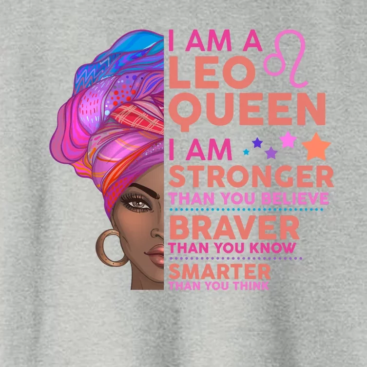 I Am A Leo Queen I Am Stronger Than You Believe Zodiac Women's Crop Top Tee