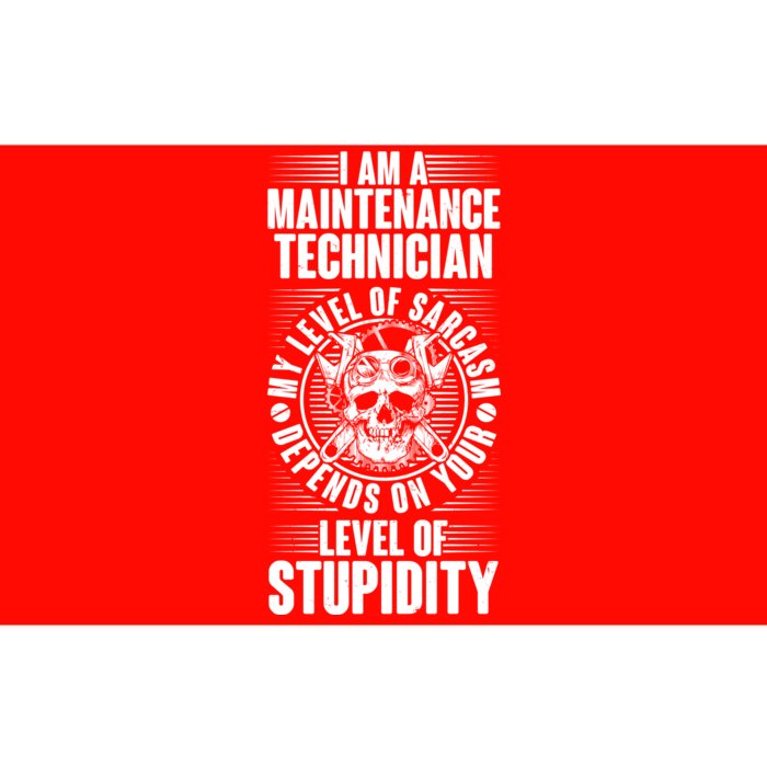 I Am A Maintenance Technician Level Of Stupidity Bumper Sticker