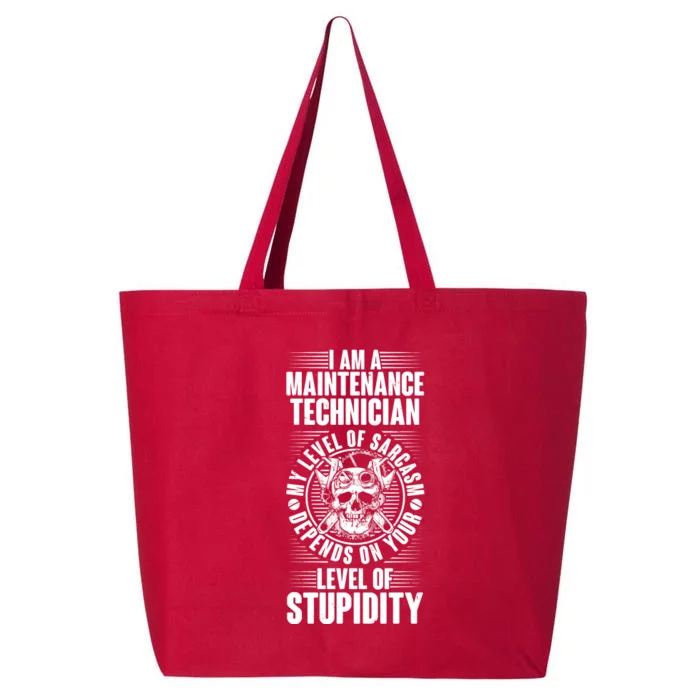 I Am A Maintenance Technician Level Of Stupidity 25L Jumbo Tote