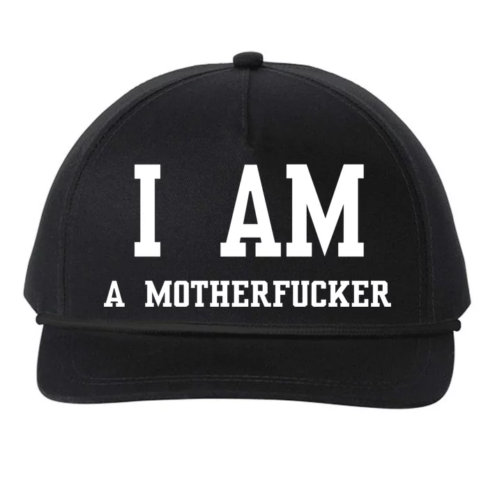 I Am A Motherfucker Snapback Five-Panel Rope Hat