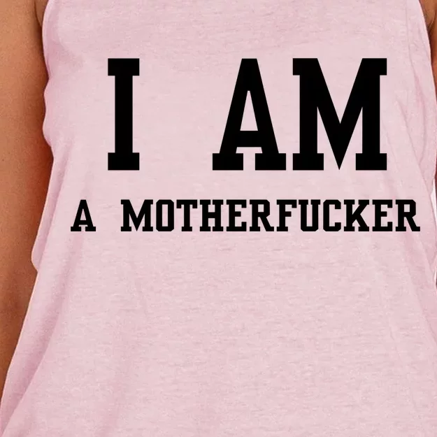 I Am A Motherfucker Women's Knotted Racerback Tank