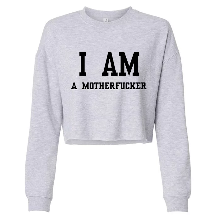 I Am A Motherfucker Cropped Pullover Crew