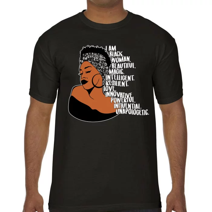 I Am A Proud Black Woman Beautiful Powerful Comfort Colors T-Shirt