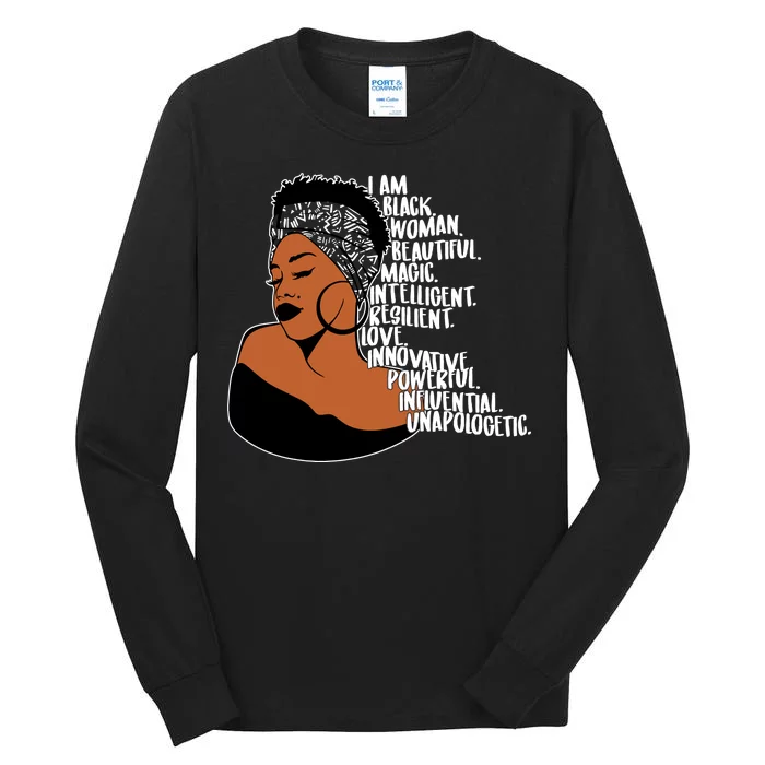 I Am A Proud Black Woman Beautiful Powerful Tall Long Sleeve T-Shirt