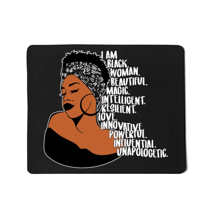 I Am A Proud Black Woman Beautiful Powerful Mousepad