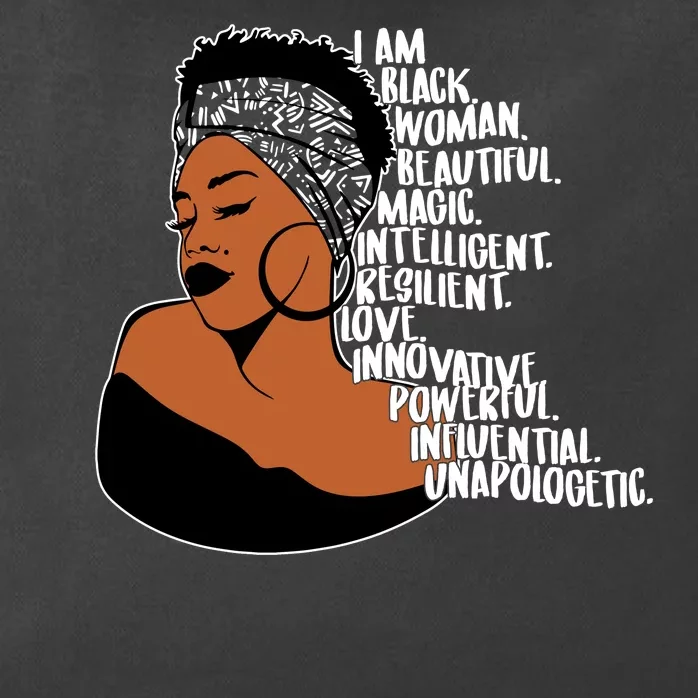 I Am A Proud Black Woman Beautiful Powerful Zip Tote Bag