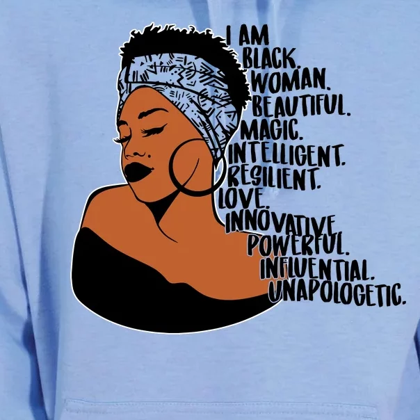 I Am A Proud Black Woman Beautiful Powerful Unisex Surf Hoodie