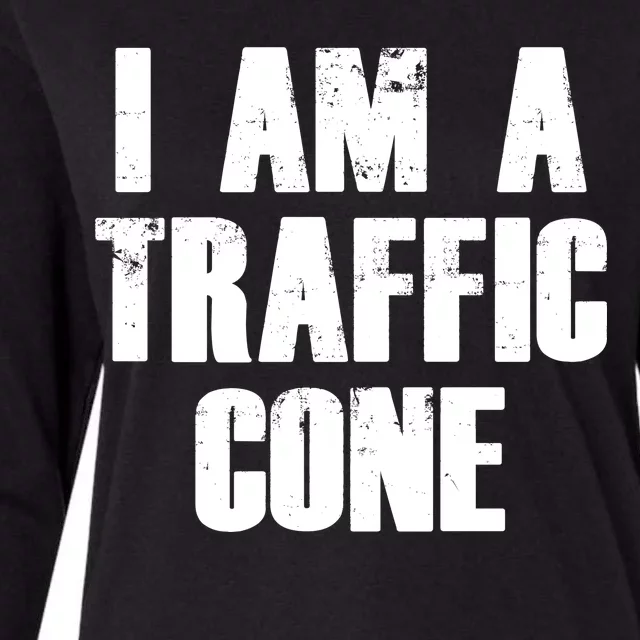 I Am a Traffic Cone Lazy costume Womens Cotton Relaxed Long Sleeve T-Shirt