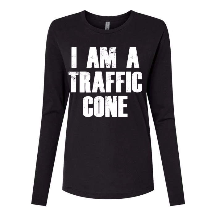 I Am a Traffic Cone Lazy costume Womens Cotton Relaxed Long Sleeve T-Shirt