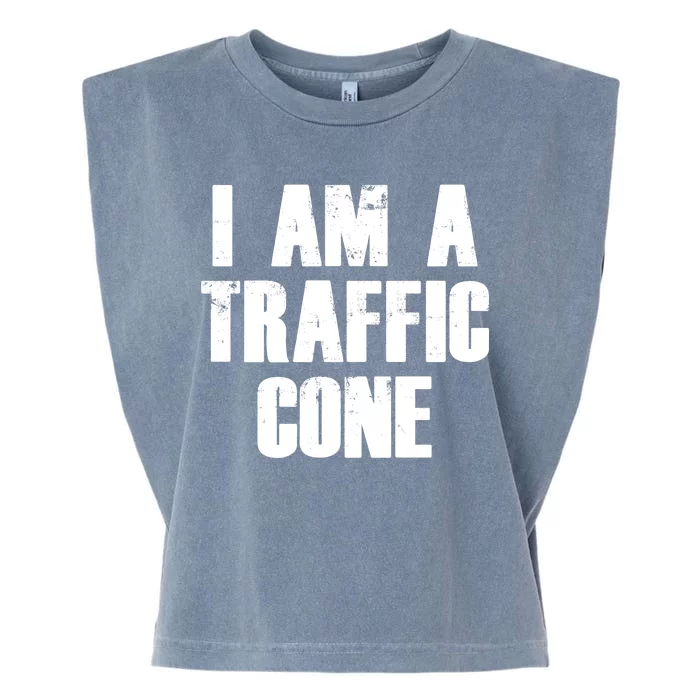 I Am a Traffic Cone Lazy costume Garment-Dyed Women's Muscle Tee