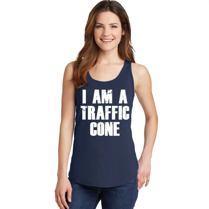 I Am a Traffic Cone Lazy costume Ladies Essential Tank