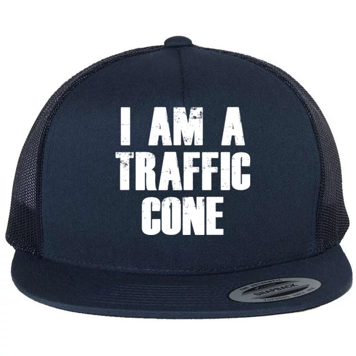 I Am a Traffic Cone Lazy costume Flat Bill Trucker Hat