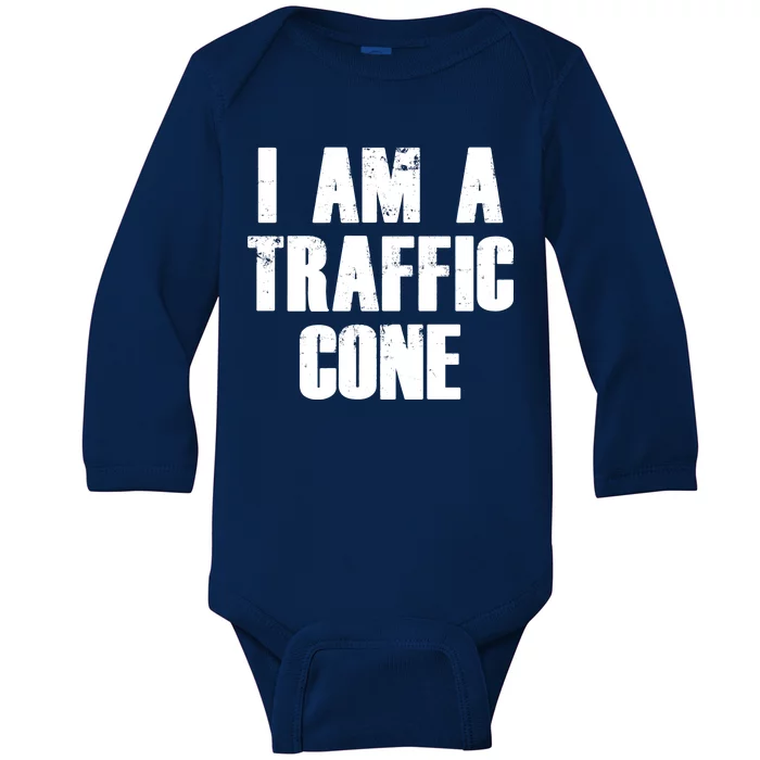 I Am a Traffic Cone Lazy costume Baby Long Sleeve Bodysuit