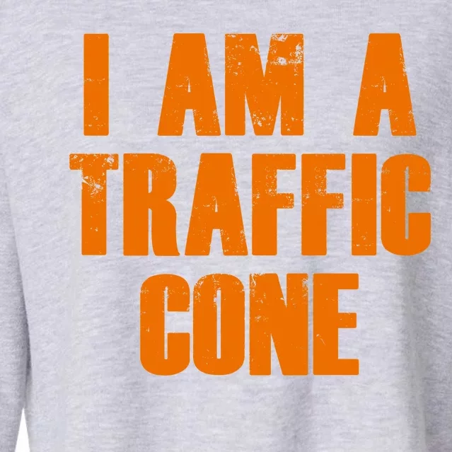 I Am a Traffic Cone Lazy costume Cropped Pullover Crew