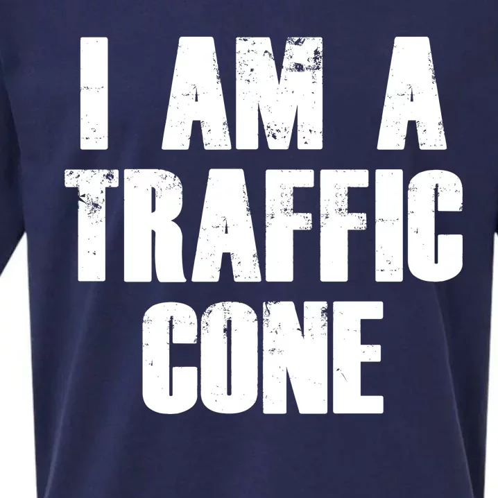 I Am a Traffic Cone Lazy costume Sueded Cloud Jersey T-Shirt