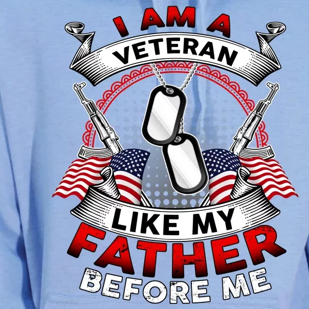 I Am A Veteran Like My Father Before Me Unisex Surf Hoodie