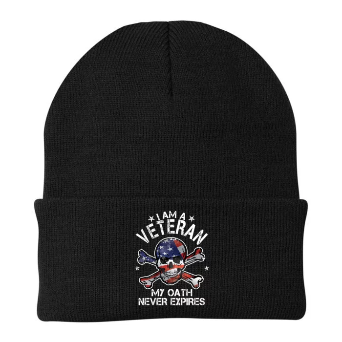 I Am A Veteran My Oath Never Expires Knit Cap Winter Beanie