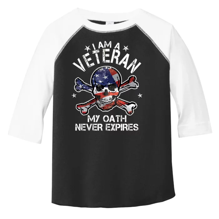 I Am A Veteran My Oath Never Expires Toddler Fine Jersey T-Shirt