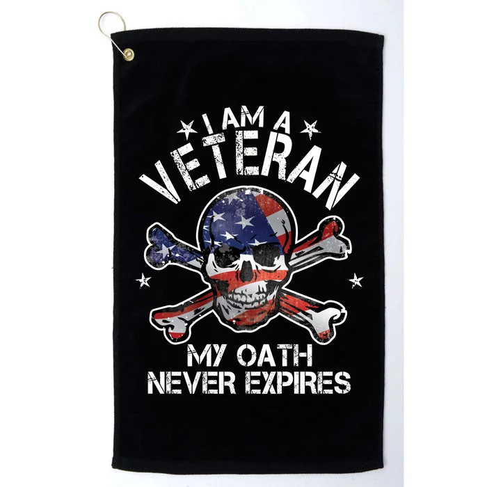 I Am A Veteran My Oath Never Expires Platinum Collection Golf Towel