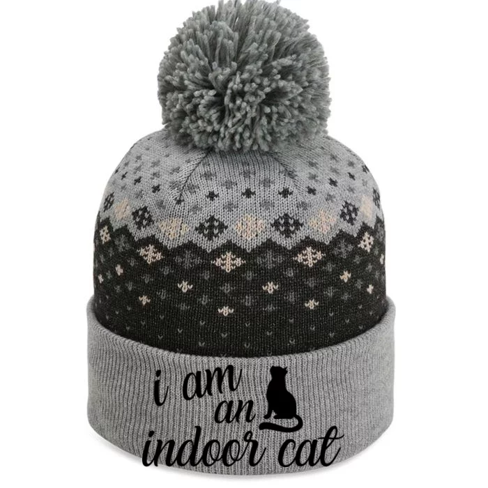 I Am An Indoor Cat The Baniff Cuffed Pom Beanie