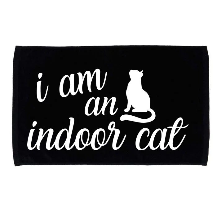 I Am An Indoor Cat Microfiber Hand Towel