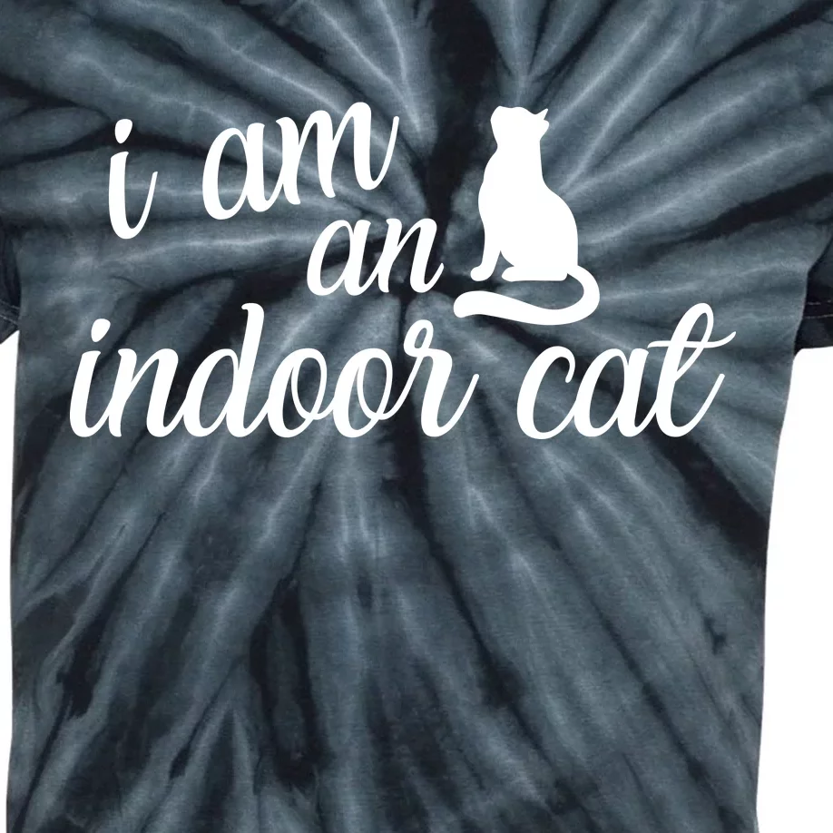 I Am An Indoor Cat Kids Tie-Dye T-Shirt