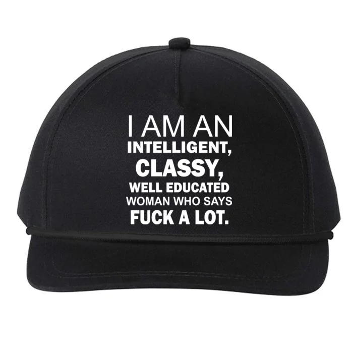 I Am An Intelligent Classy Educated Snapback Five-Panel Rope Hat