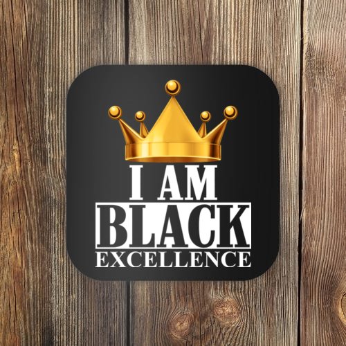 I Am Black Excellence Coaster