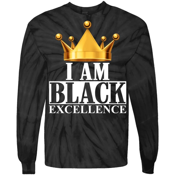 I Am Black Excellence Tie-Dye Long Sleeve Shirt