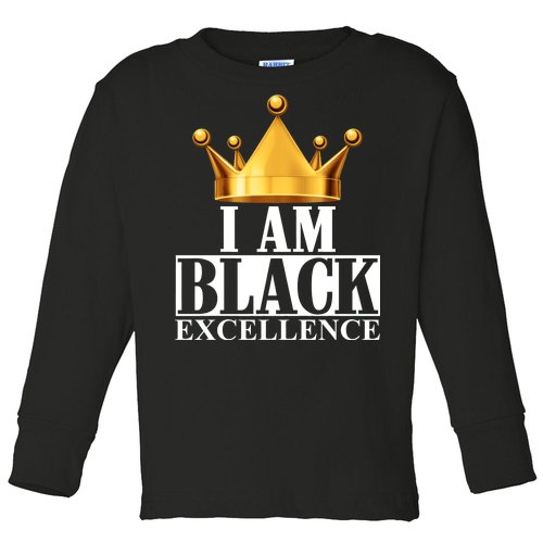 I Am Black Excellence Toddler Long Sleeve Shirt