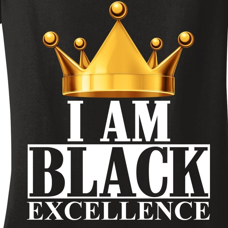 I Am Black Excellence Women's V-Neck T-Shirt