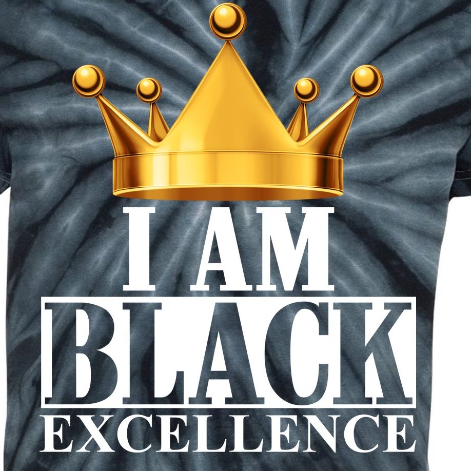 I Am Black Excellence Kids Tie-Dye T-Shirt