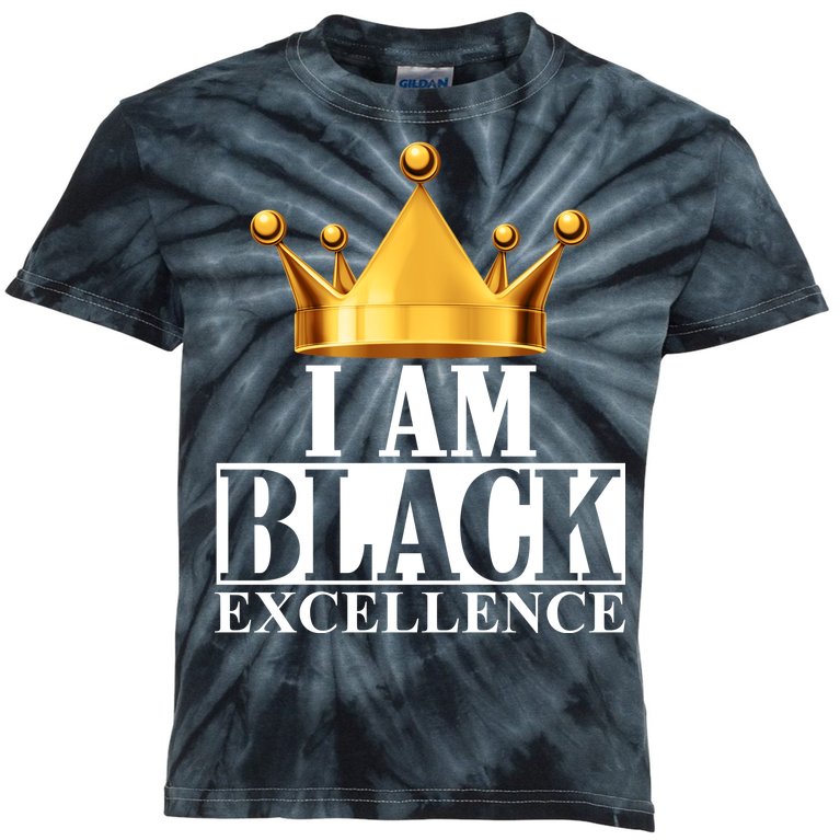 I Am Black Excellence Kids Tie-Dye T-Shirt