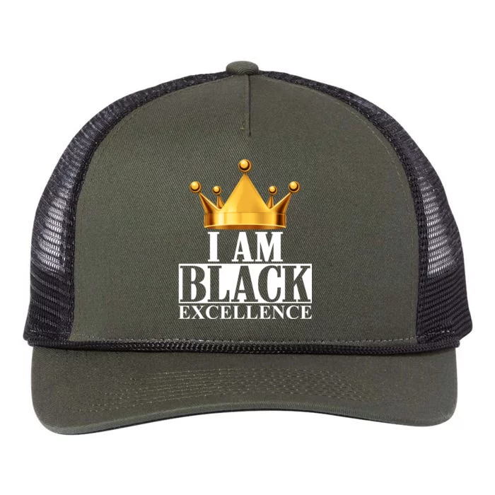 I Am Black Excellence Retro Rope Trucker Hat Cap