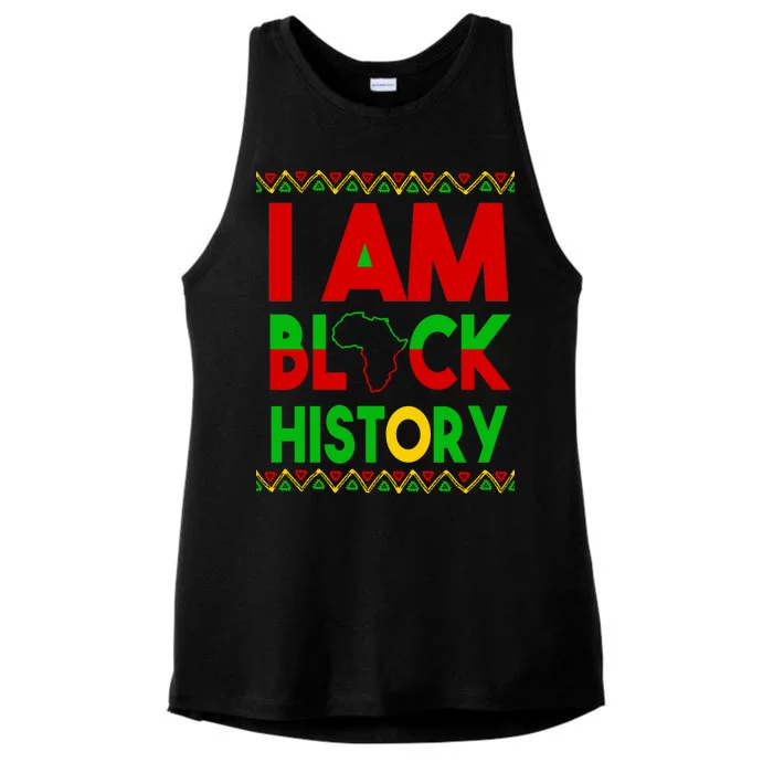 I Am Black History Ladies Tri-Blend Wicking Tank