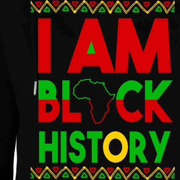 I Am Black History Womens Funnel Neck Pullover Hood