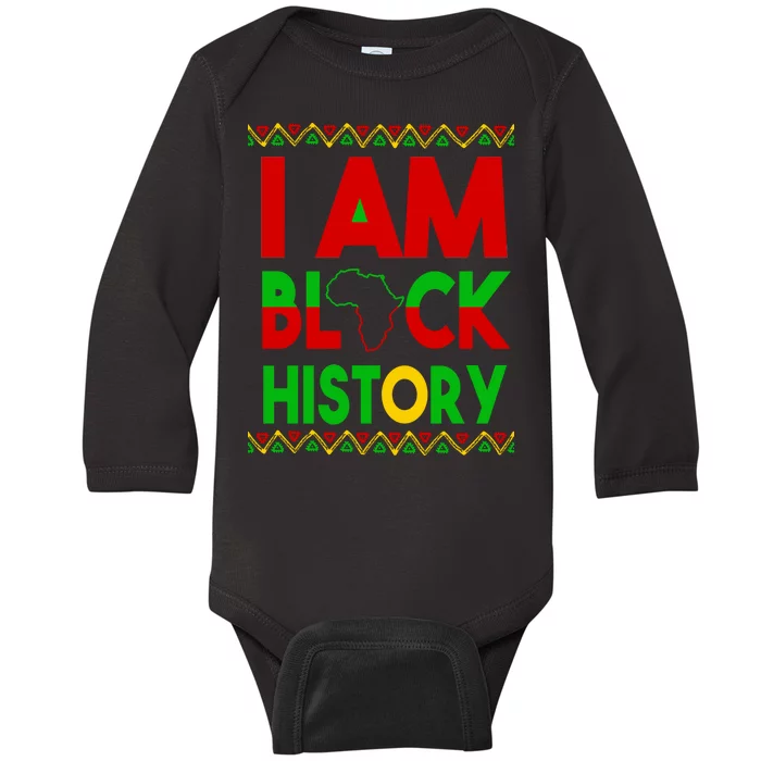 I Am Black History Baby Long Sleeve Bodysuit