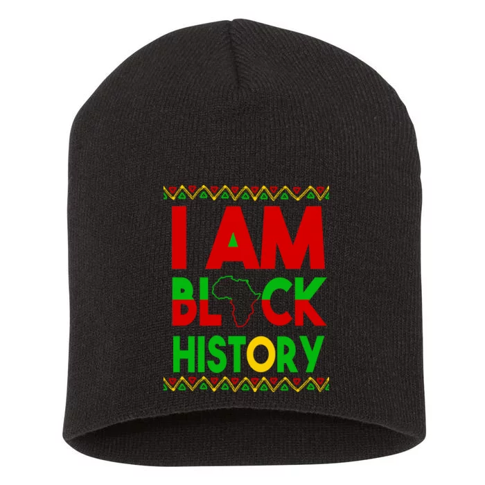 I Am Black History Short Acrylic Beanie