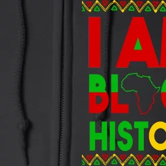 I Am Black History Full Zip Hoodie