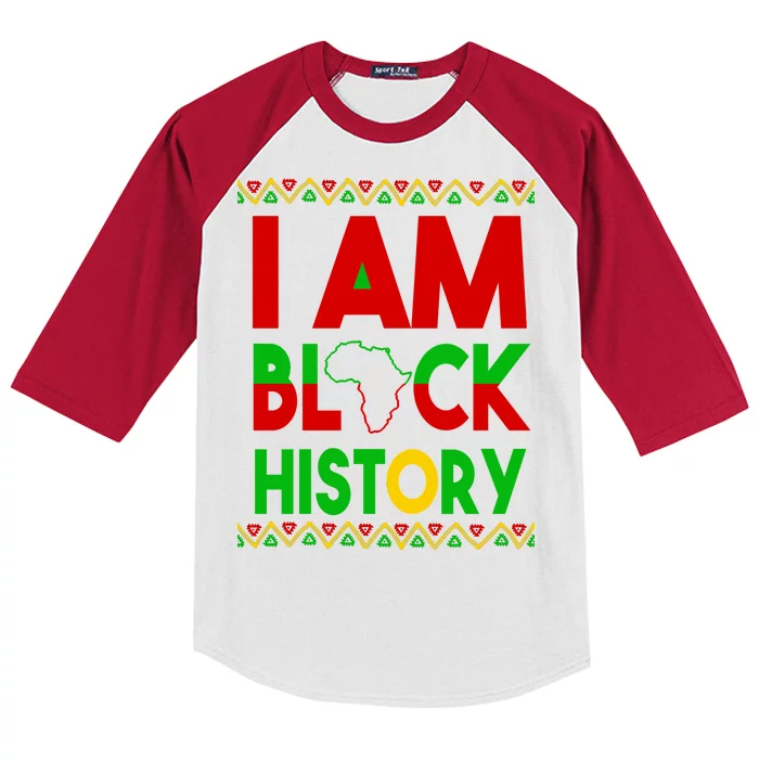 I Am Black History Kids Colorblock Raglan Jersey