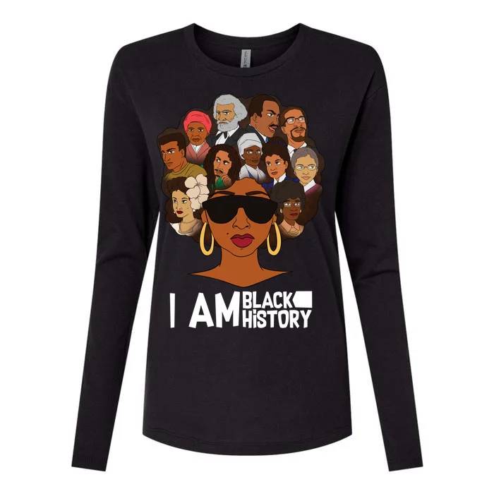 I Am Black History Love My Roots Womens Cotton Relaxed Long Sleeve T-Shirt