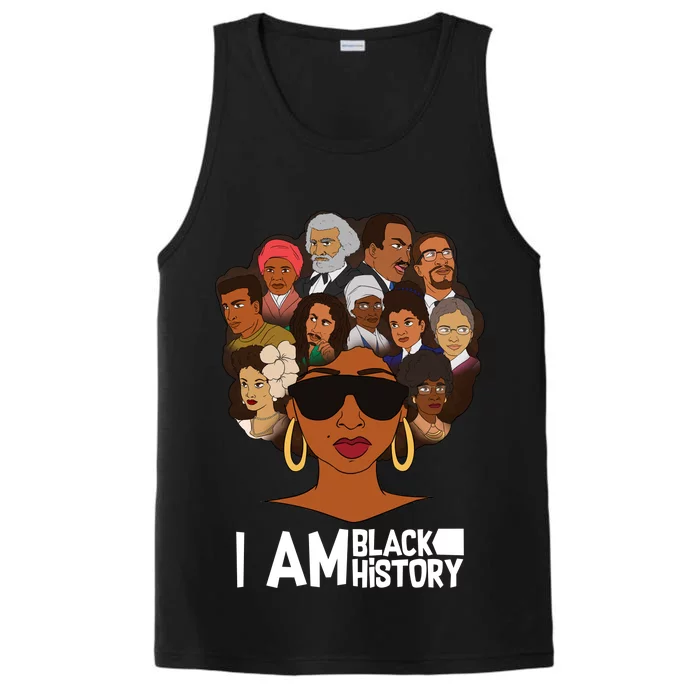 I Am Black History Love My Roots Performance Tank