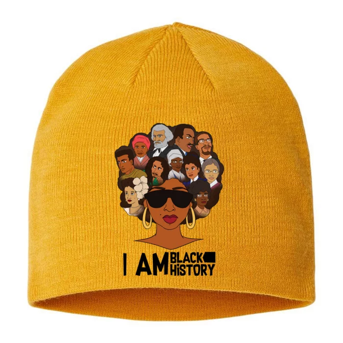 I Am Black History Love My Roots 8 1/2in Sustainable Knit Beanie