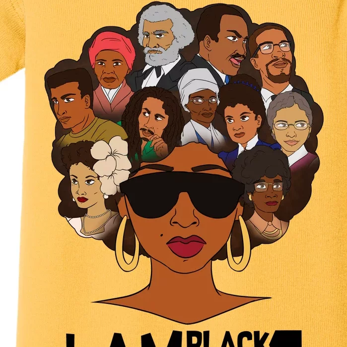 I Am Black History Love My Roots Baby Bodysuit