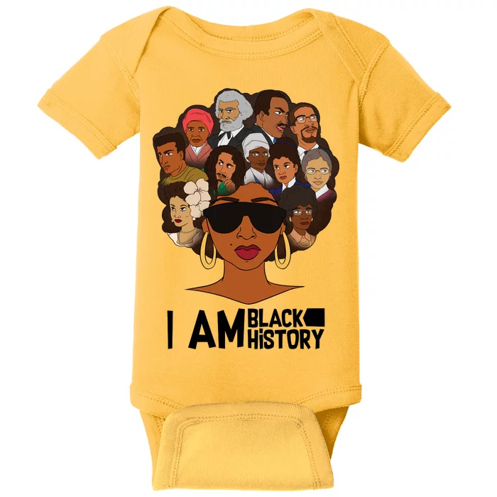 I Am Black History Love My Roots Baby Bodysuit