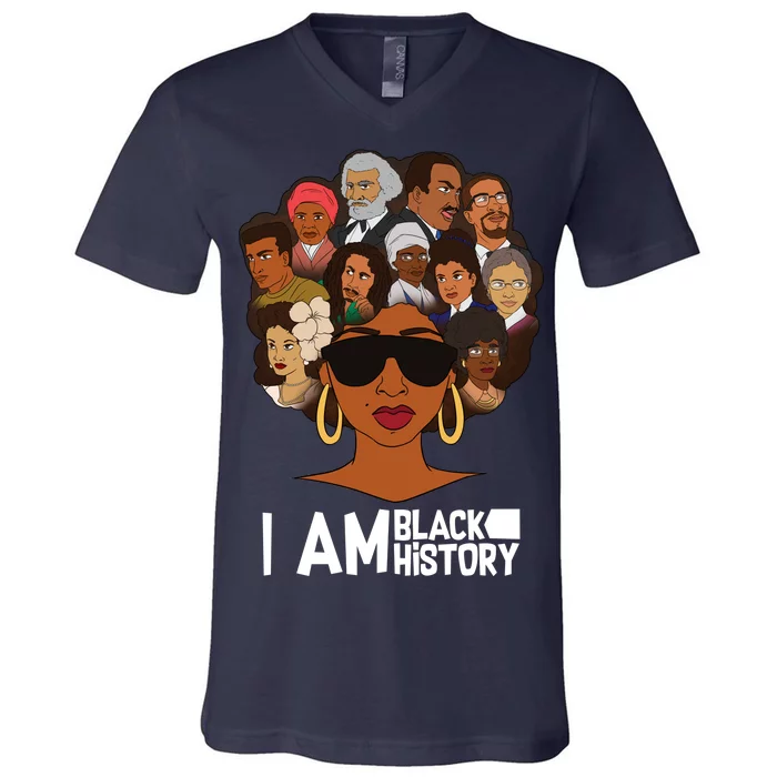 I Am Black History Love My Roots V-Neck T-Shirt